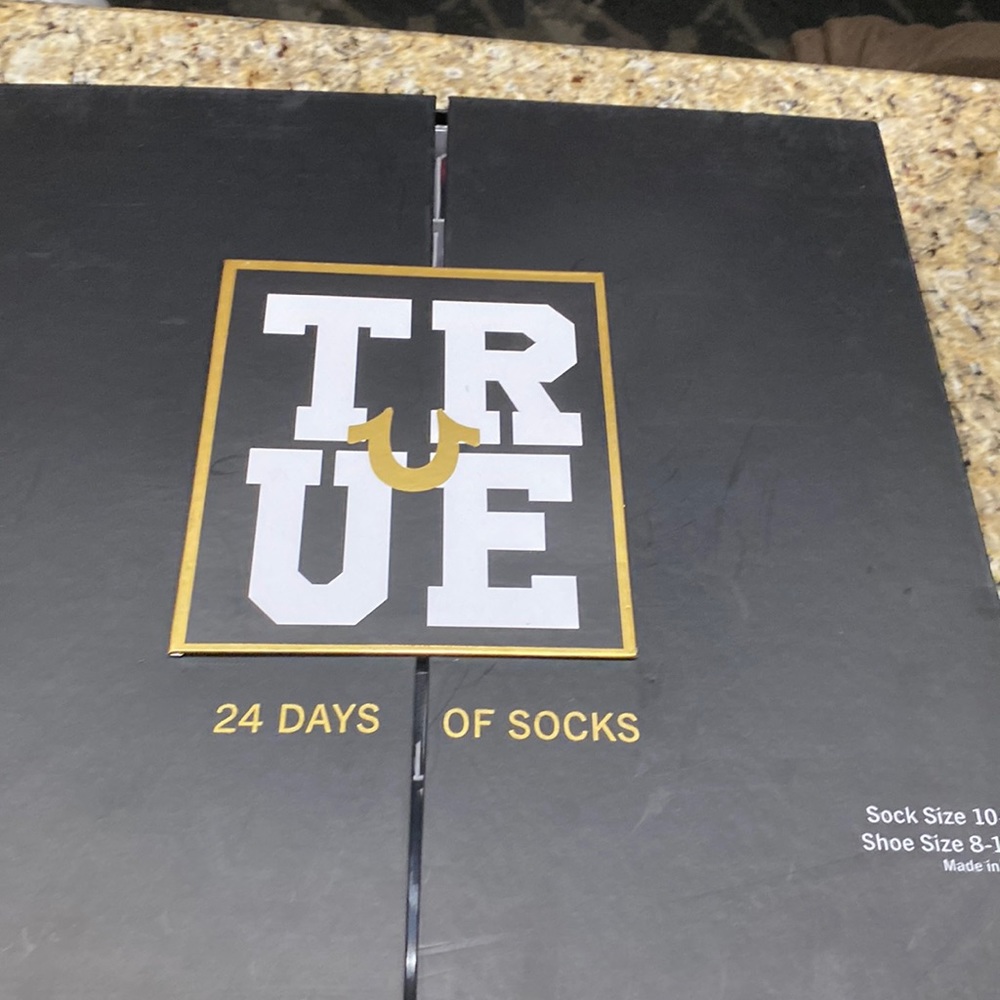True Religion 24 days of socks size 10 - 13 Brand new with box two sizes